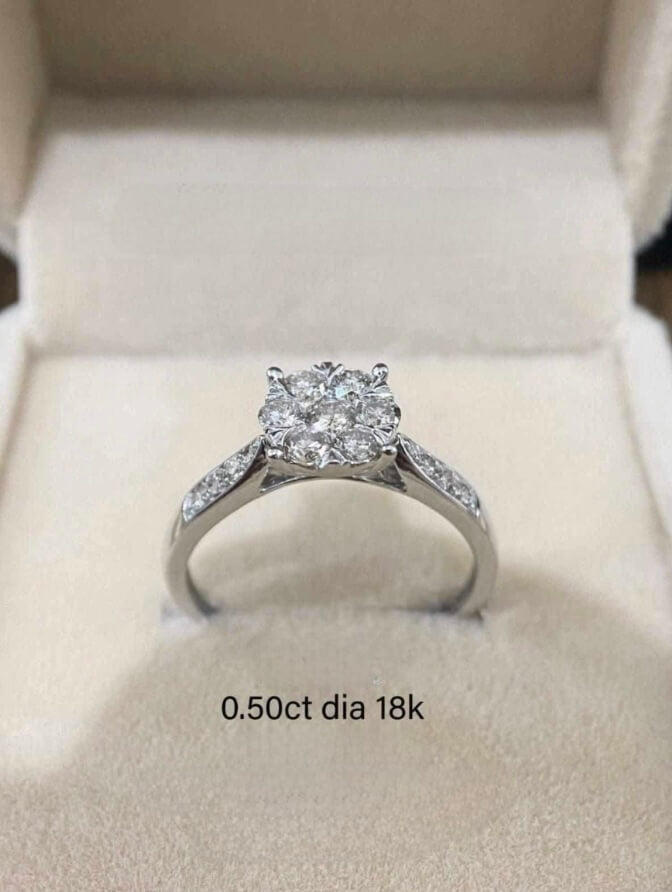 0.50CT 2CT Face Illusion Ring