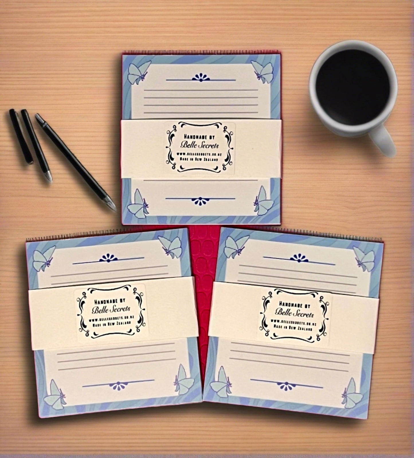 Blue Butterflies Notepad - Belle Secrets