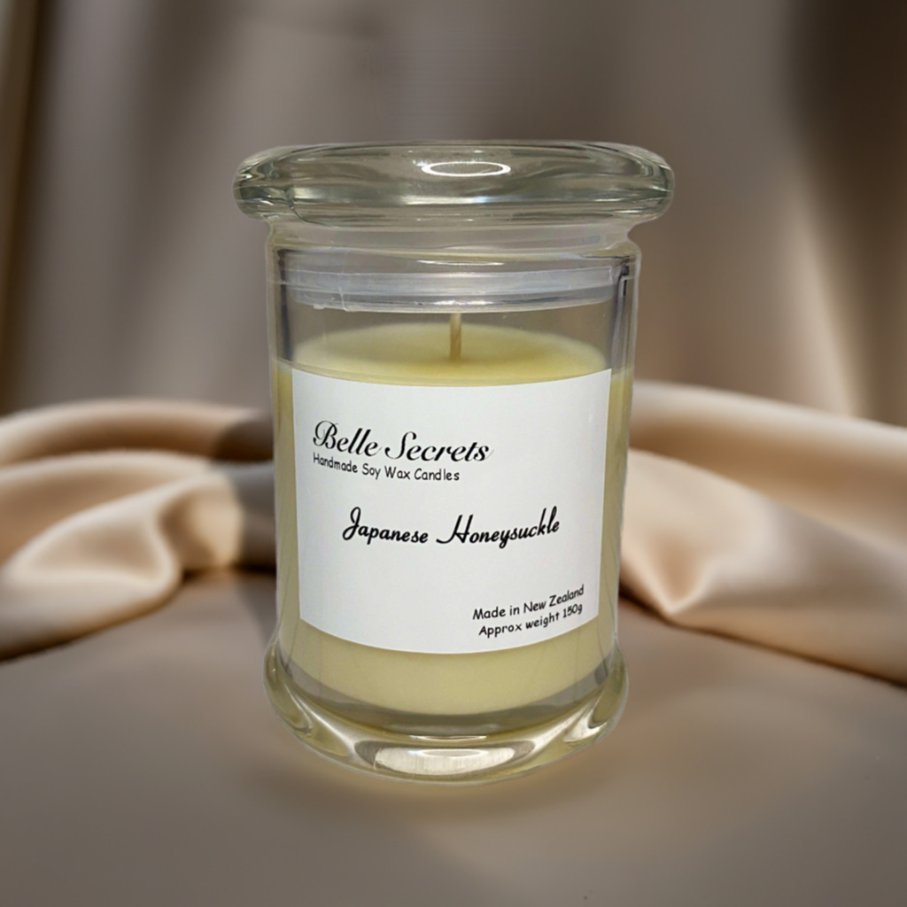 Scented Soy Wax Candle - Japanese Honeysuckle - Belle Secrets