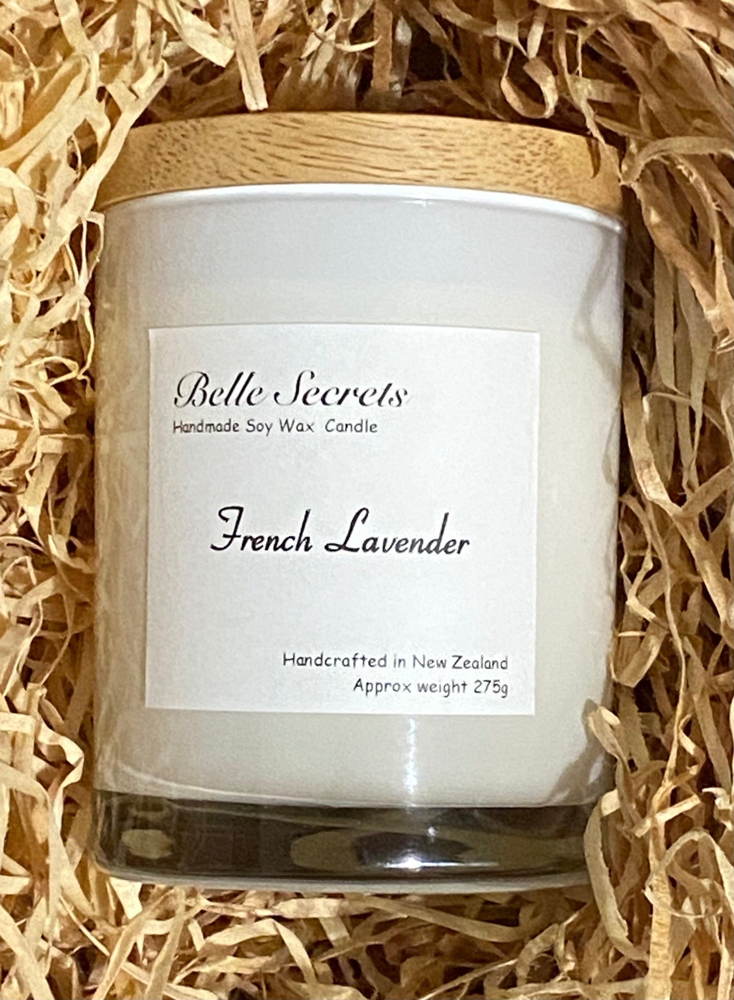 Scented Soy Wax Candle - French Lavender - Belle Secrets
