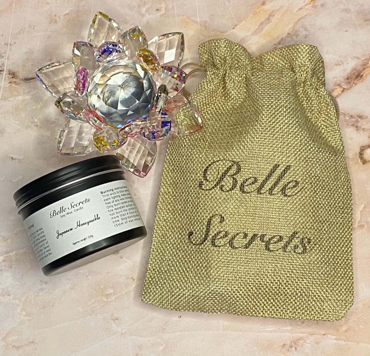 Scented Soy Wax Tin Candles - Japanese Honeysuckle - Belle Secrets