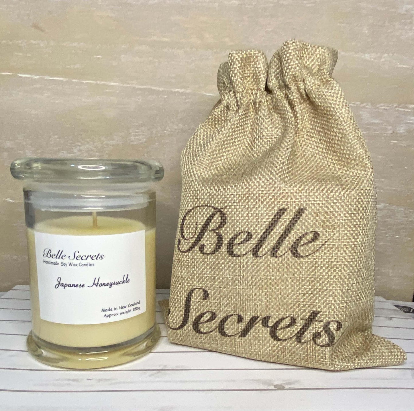 Scented Soy Wax Candle - Japanese Honeysuckle - Belle Secrets