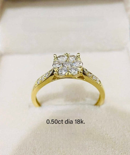 0.50CT 2CT Face Illusion  Ring
