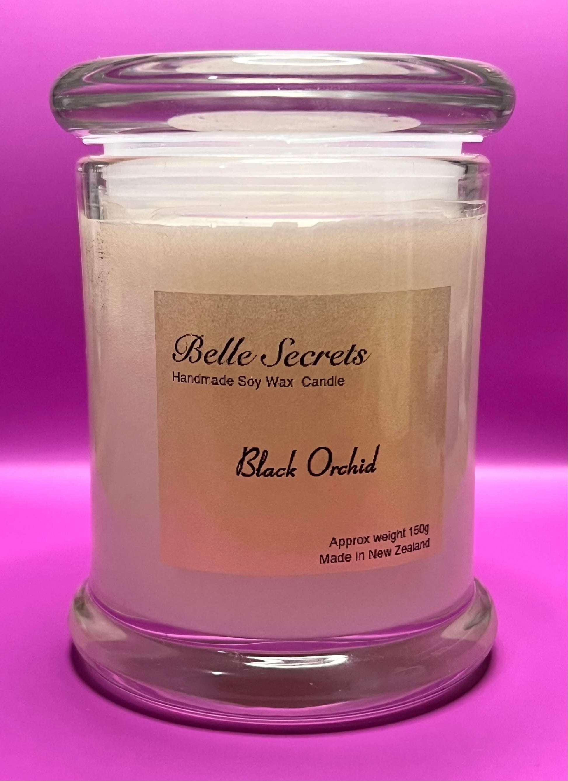 belle secrets best handmade soy wax candle black orchid metro size