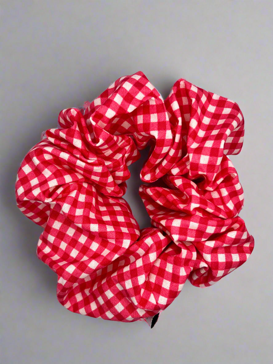 belle secrets scrunchies, handmade scrunchies, best scrunchies, red gingham scrunchies, best scrunchies in nz
