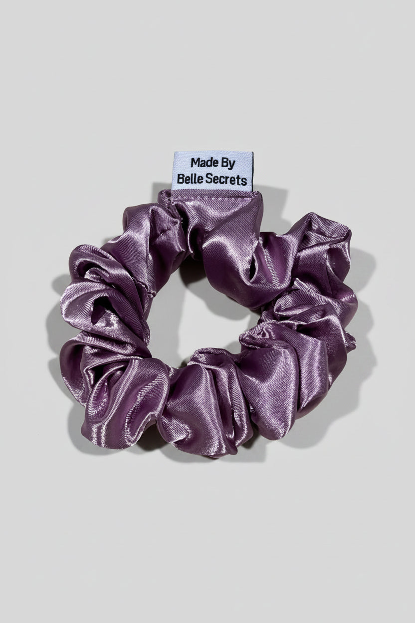 Lilac satin scrunchie