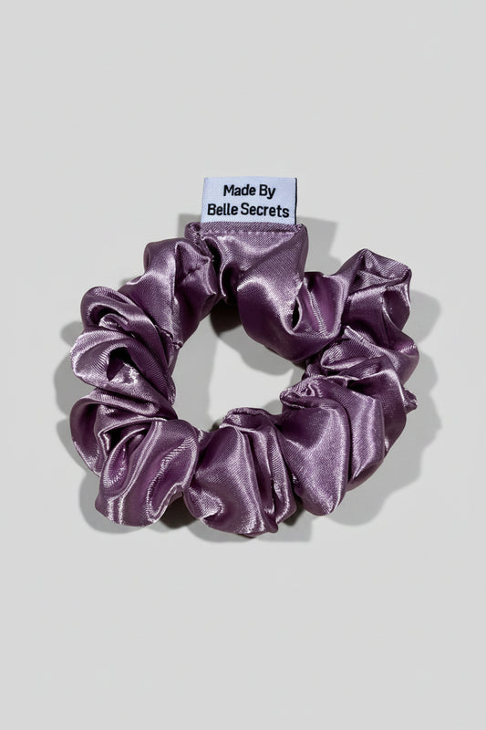 Lilac satin scrunchie