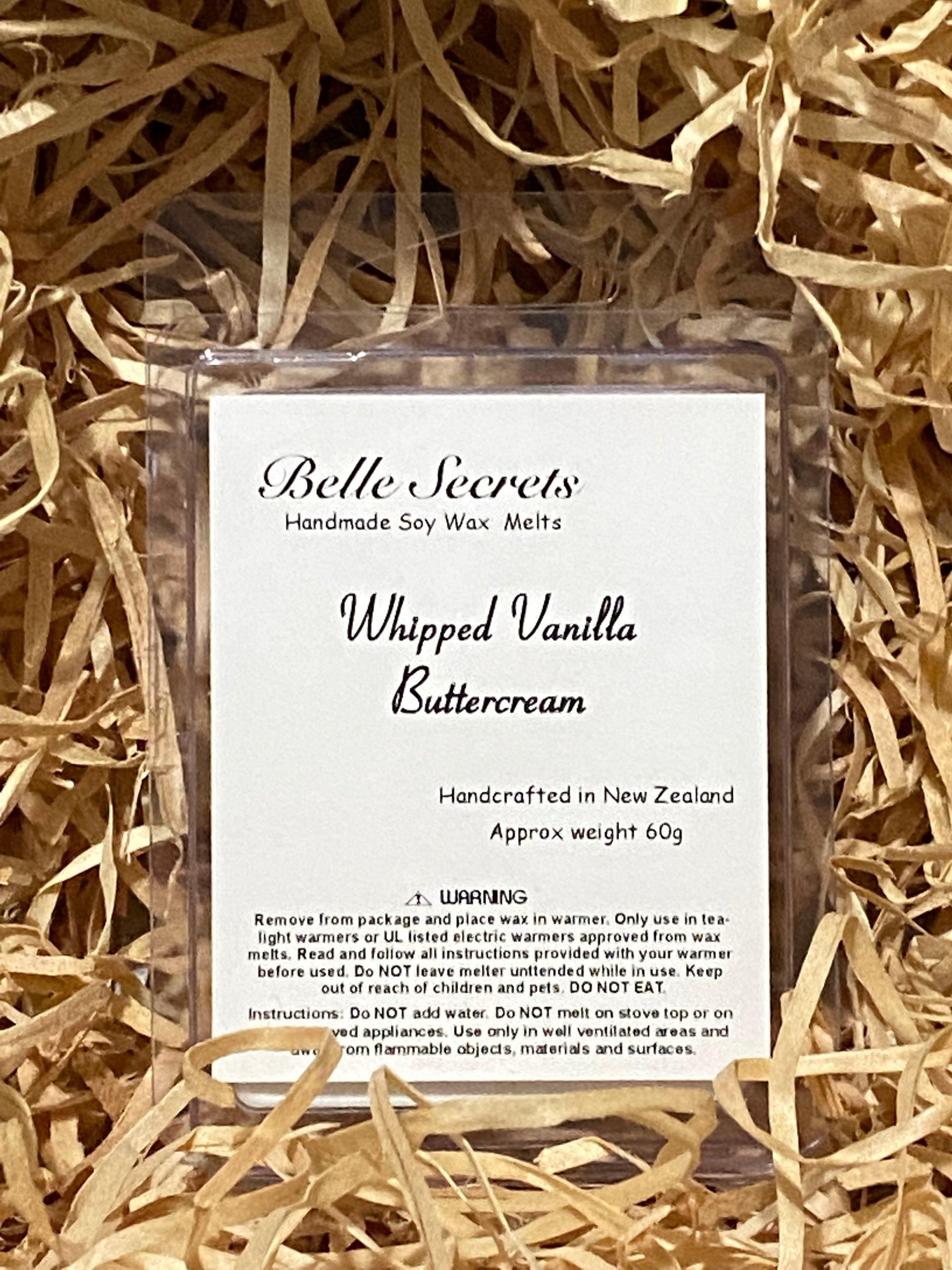 Soy Wax Melts - Whipped Vanilla Buttercream - Belle Secrets