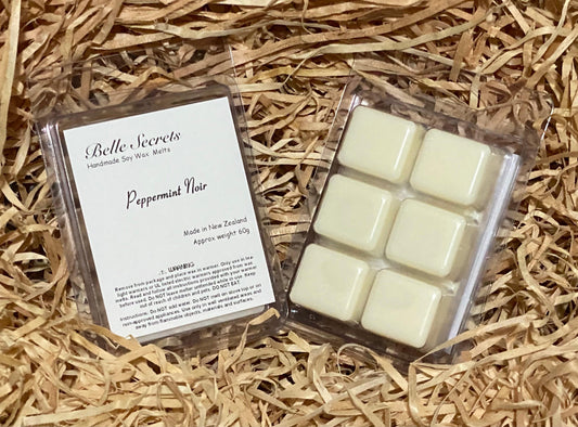 Soy Wax Melts - Peppermint Noir - Belle Secrets