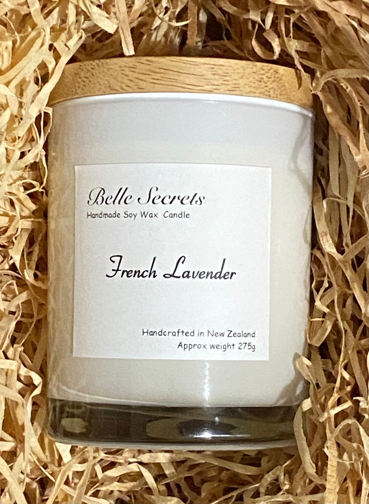 Scented Soy Wax Candle - French Lavender - Belle Secrets-aroma, fragrances-oil, essential, ideal-gift,100%-environment-friendly, natural, dog, cat,cheap, non-toxic, lead-free, zinc-free, relax. calm, birthday, christmas, anniversary, weddings, skin safe, ecosoya, tea-light, candle-nz, light, birthday-candle, glasshouse-candle, container-candle, jar-candle, citronella, glass, wood, cotton, candle-creation, pure-nature, pillar-candle, votives, candle, luxury,best, scented, safe