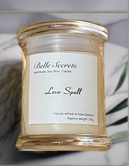 Scented Soy Wax Candle - Love Spell - Belle Secrets
