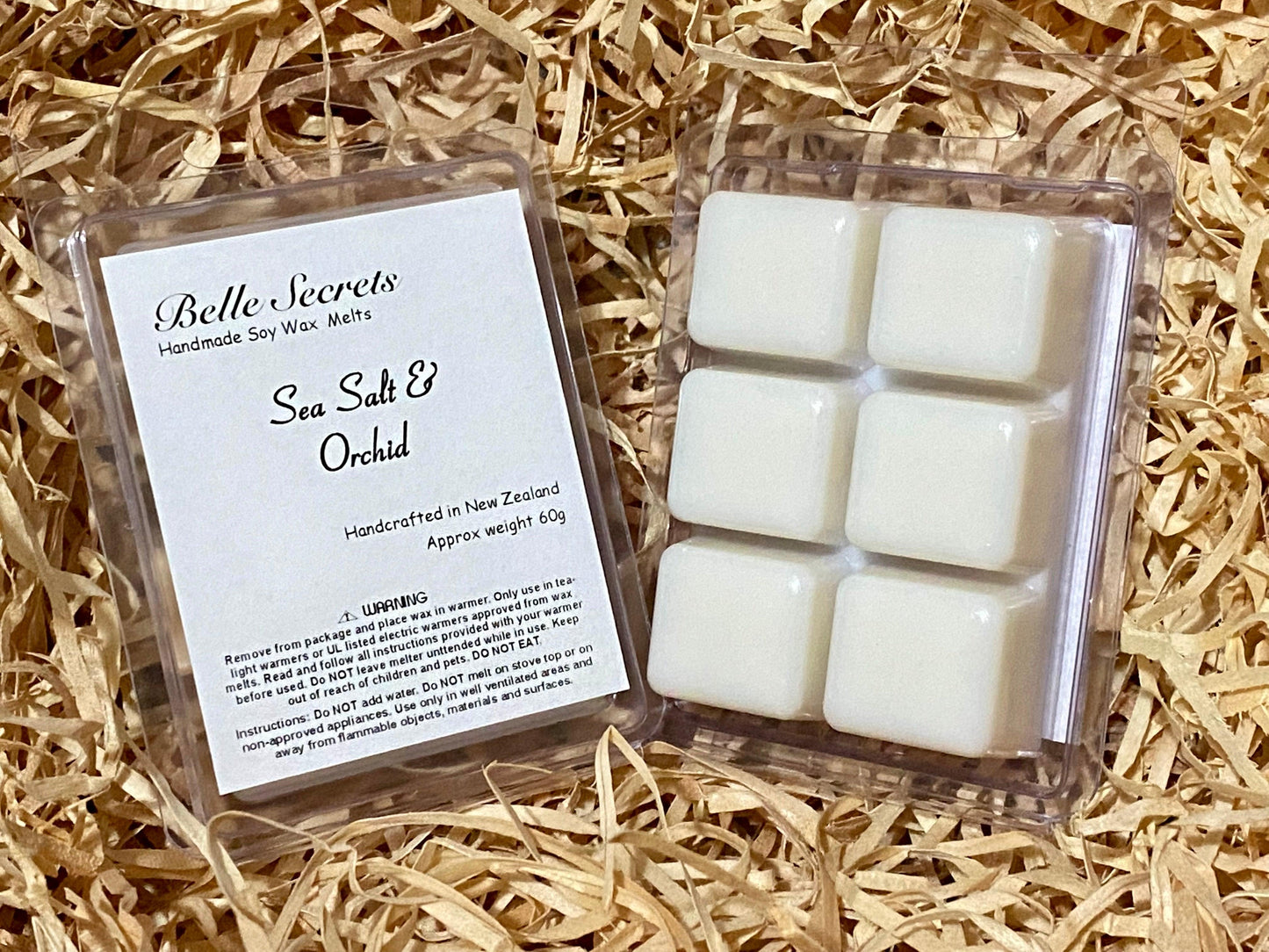 Soy Wax Melts - Sea Salt and Orchid - Belle Secrets