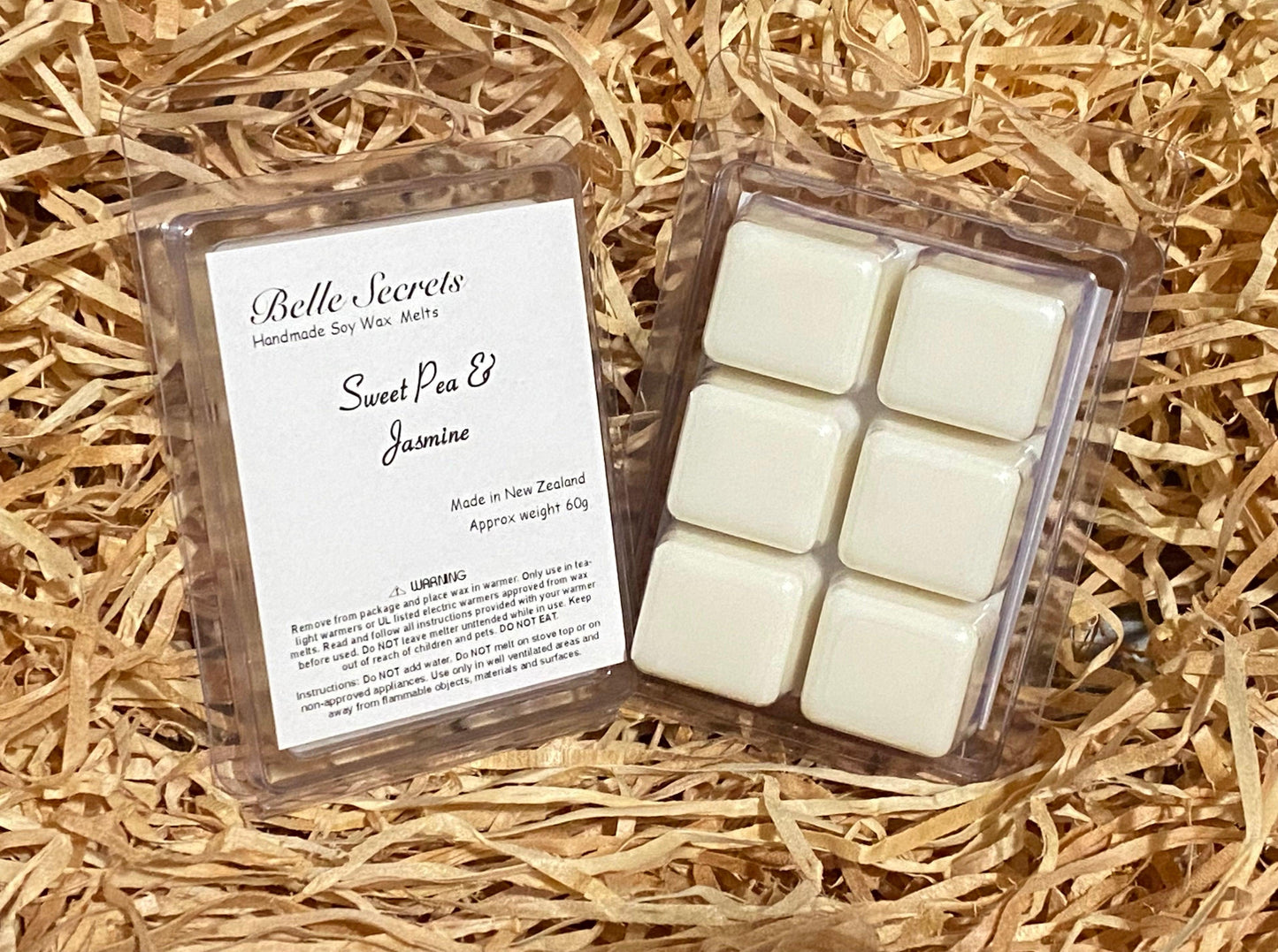 Soy Wax Melts - Sweet Pea and Jasmine - Belle Secrets