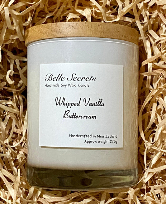 Scented Soy Wax Candle - Whipped Vanilla Buttercream - Belle Secrets