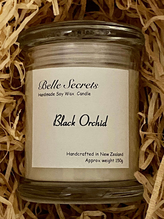 Scented Soy Wax Candles - Black Orchid - Belle Secrets