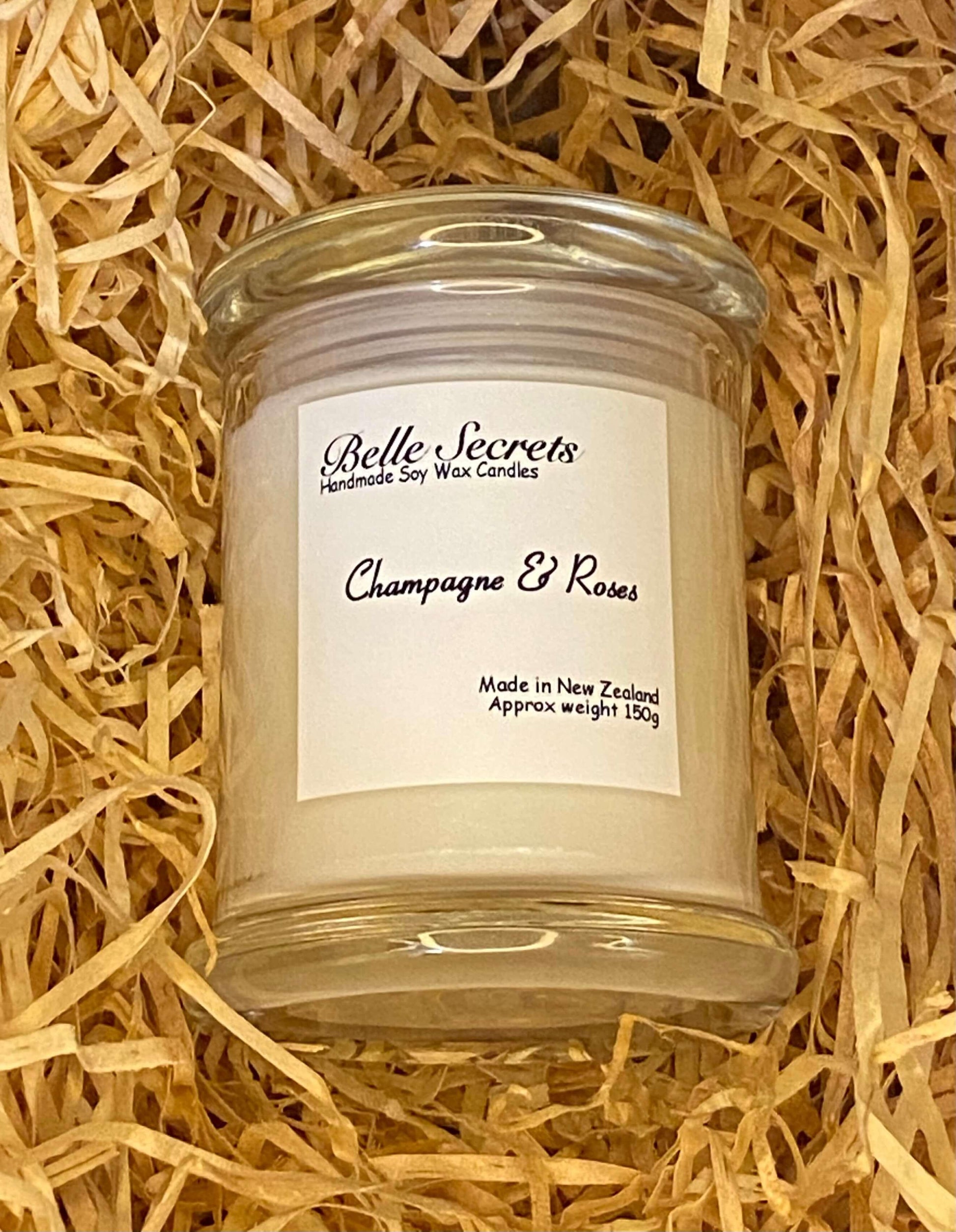 Soy Wax Candles - Champagne and Roses - Belle Secrets