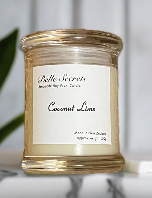 Scented Soy Wax Candle - Coconut Lime - Belle Secrets perfect for gift for any occasions best soy wax candle