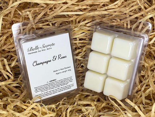 Soy Wax Melts - Champagne and Roses - Belle Secrets