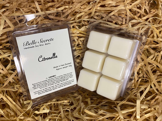 handmade,Soy Wax Melts - Citronella - Belle Secrets, aroma, fragrances-oil, essential, ideal-gift,100%-environment-friendly, natural, dog, cat,cheap, non-toxic, lead-free, zinc-free, relax. calm, birthday, christmas, anniversary, weddings, skin safe, ecosoya, tea-light, candle-nz, light, birthday-candle, glasshouse-candle, container-candle, jar-candle, citronella, glass, wood, cotton, candle-creation, pure-nature, pillar-candle, votives, candle, luxury,best, scented, safe